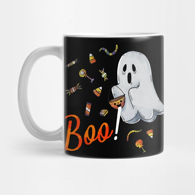 Trick or Treat Ghost by superdupertees